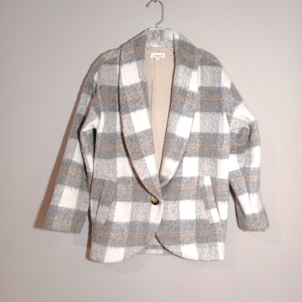 Evereve Silky Soft Oversized Selene Coat in Milk Size XS